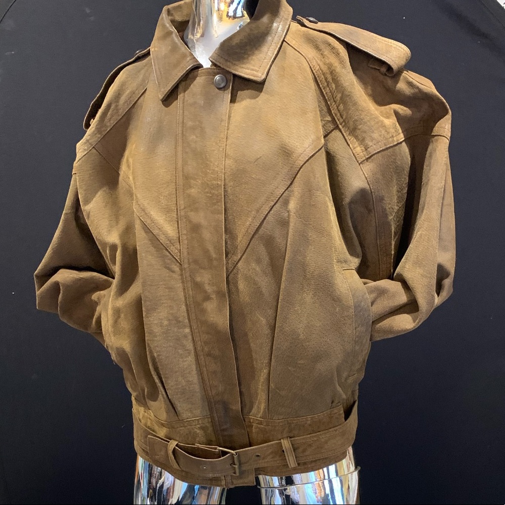 1980’s vintage Express International M genuine leather jacket rockin cool style